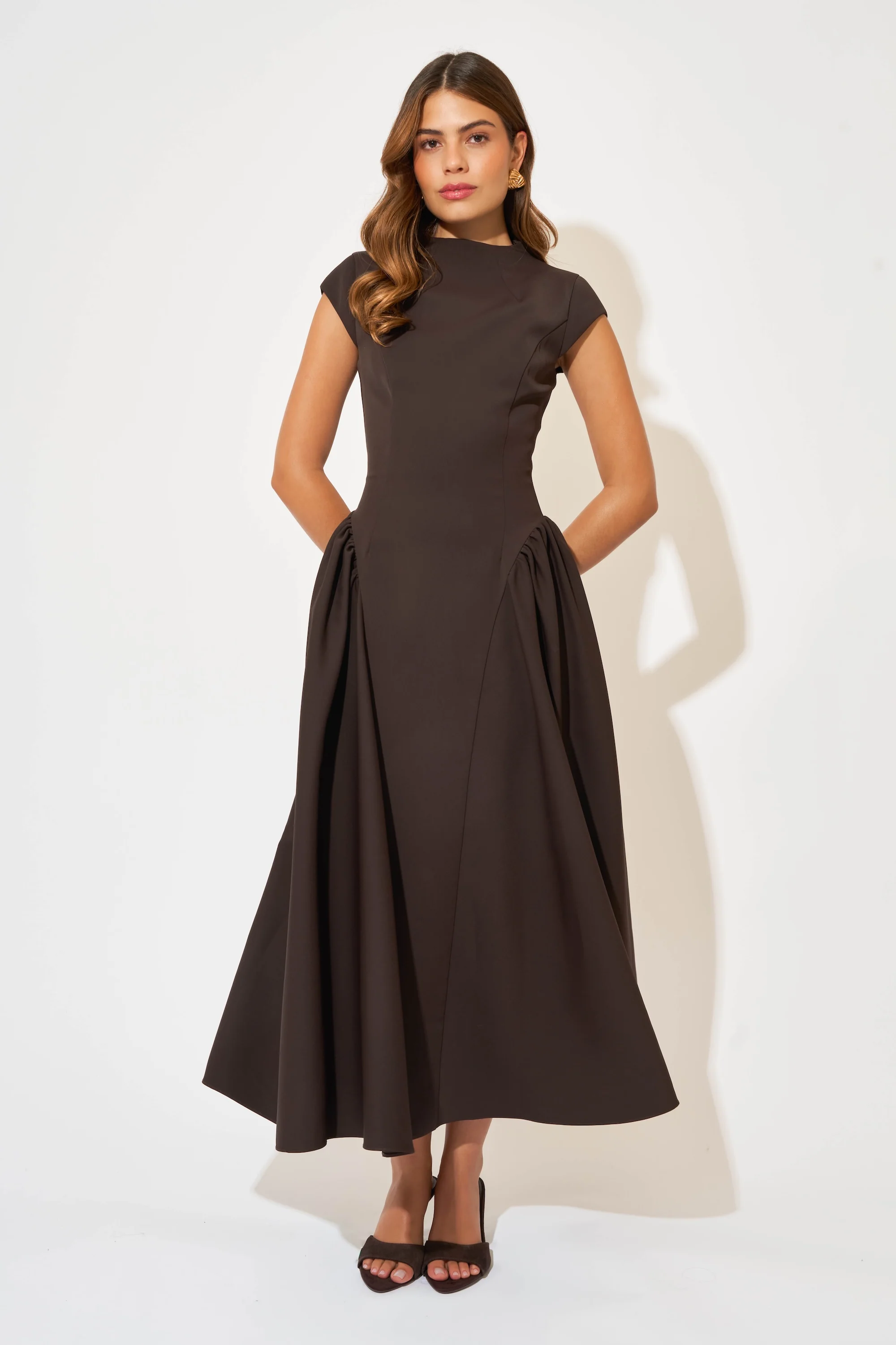 Cap Sleeve Midi Dress - Image 2