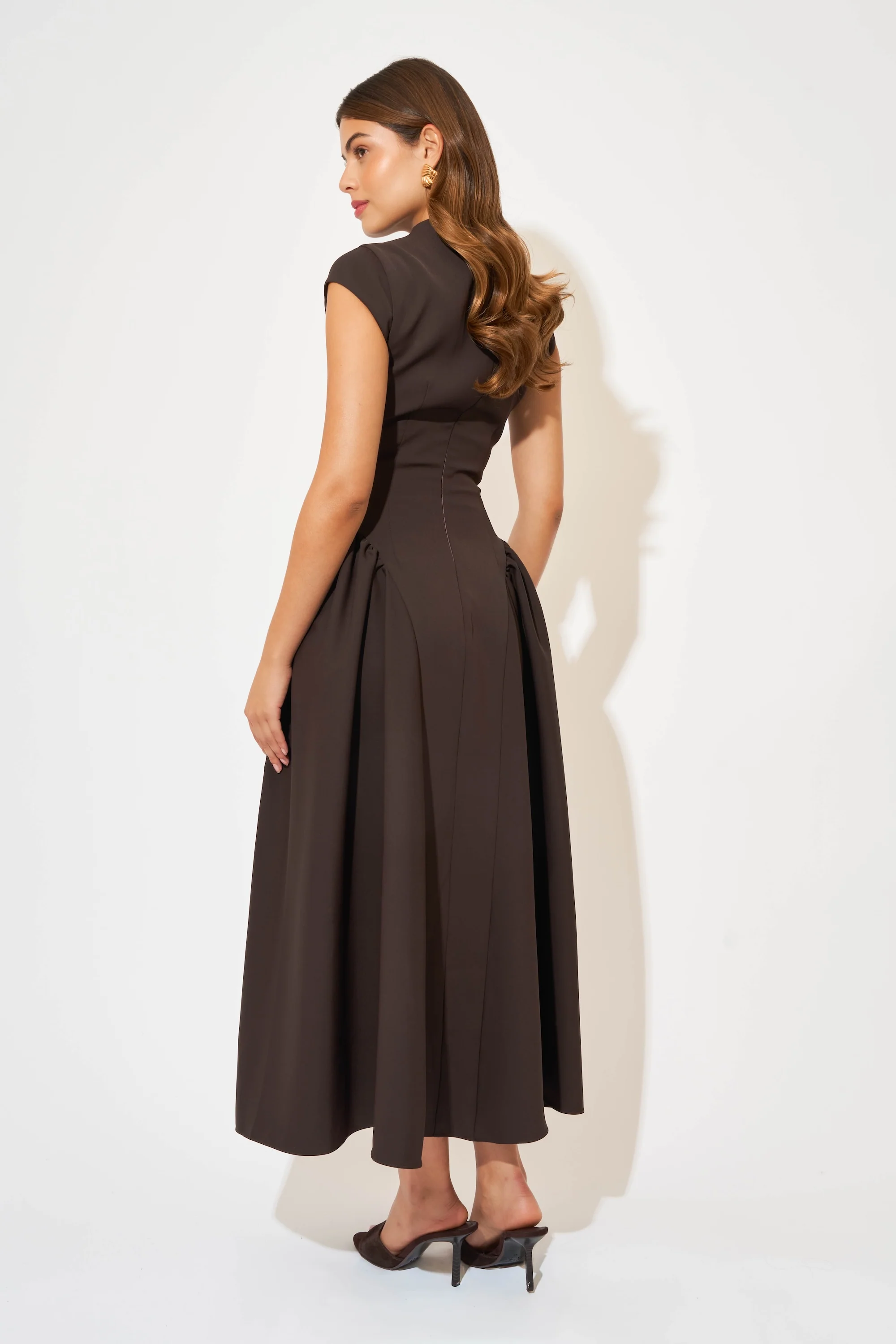 Cap Sleeve Midi Dress - Image 4
