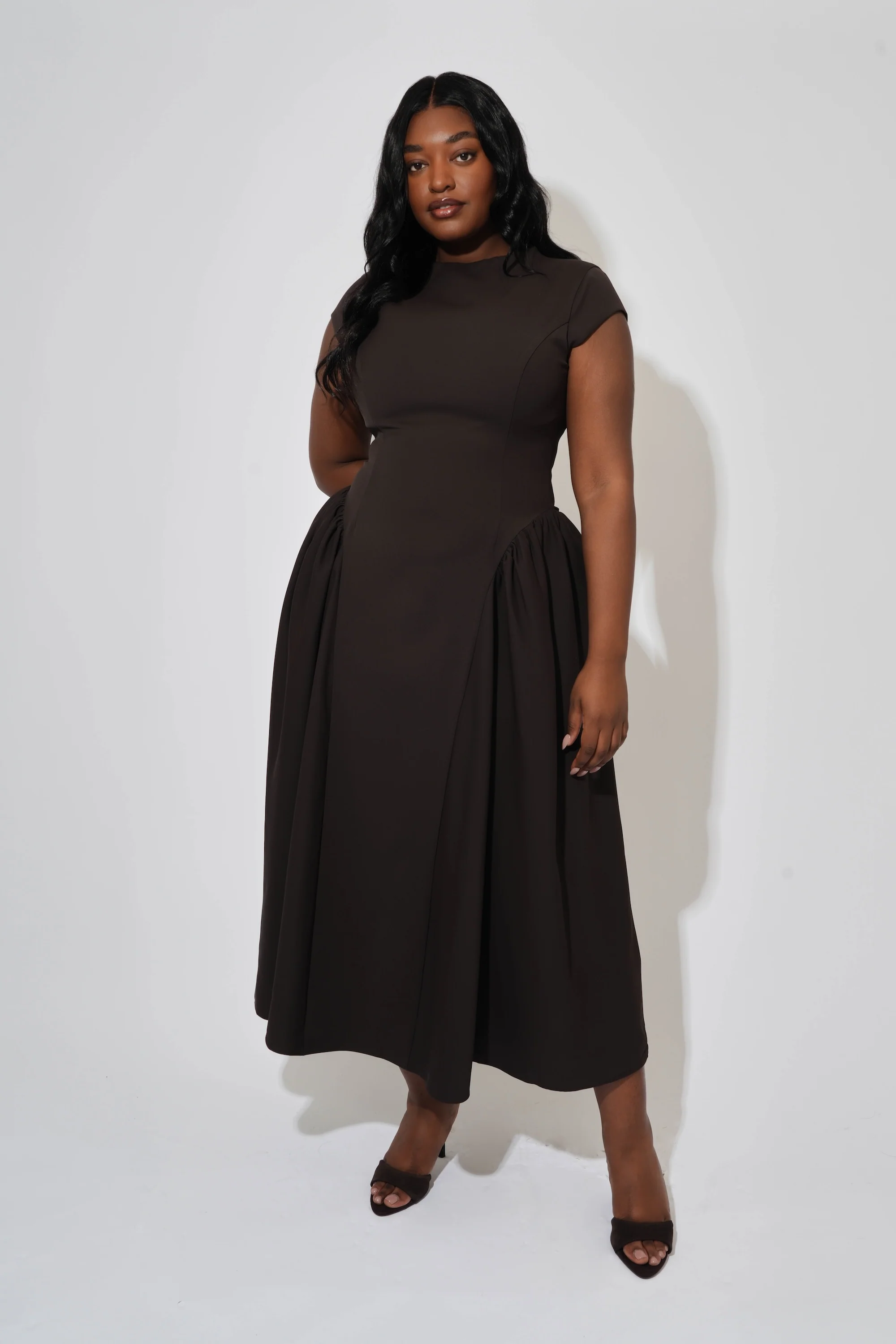 Cap Sleeve Midi Dress - Image 5