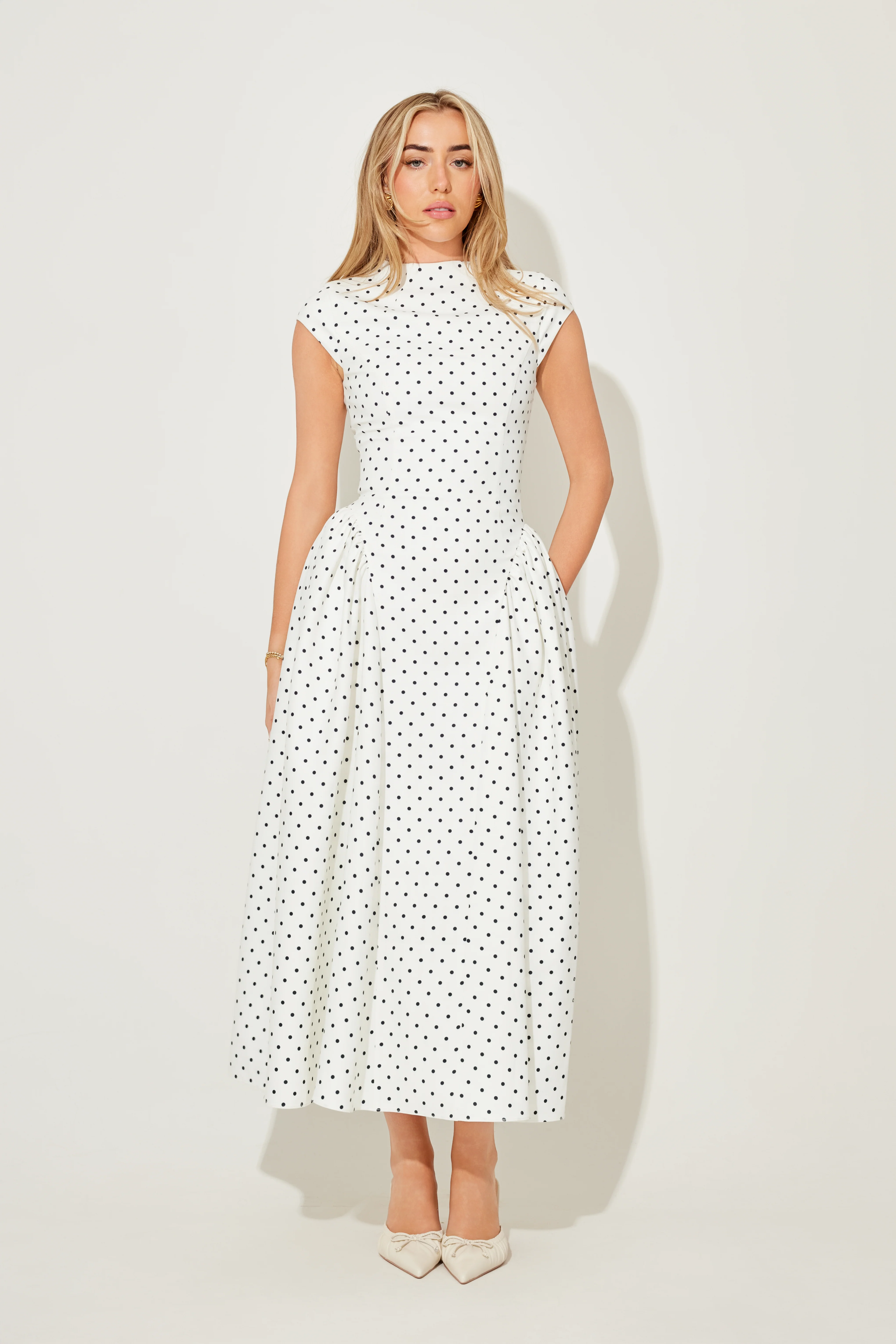 Cap Sleeve Midi Dress