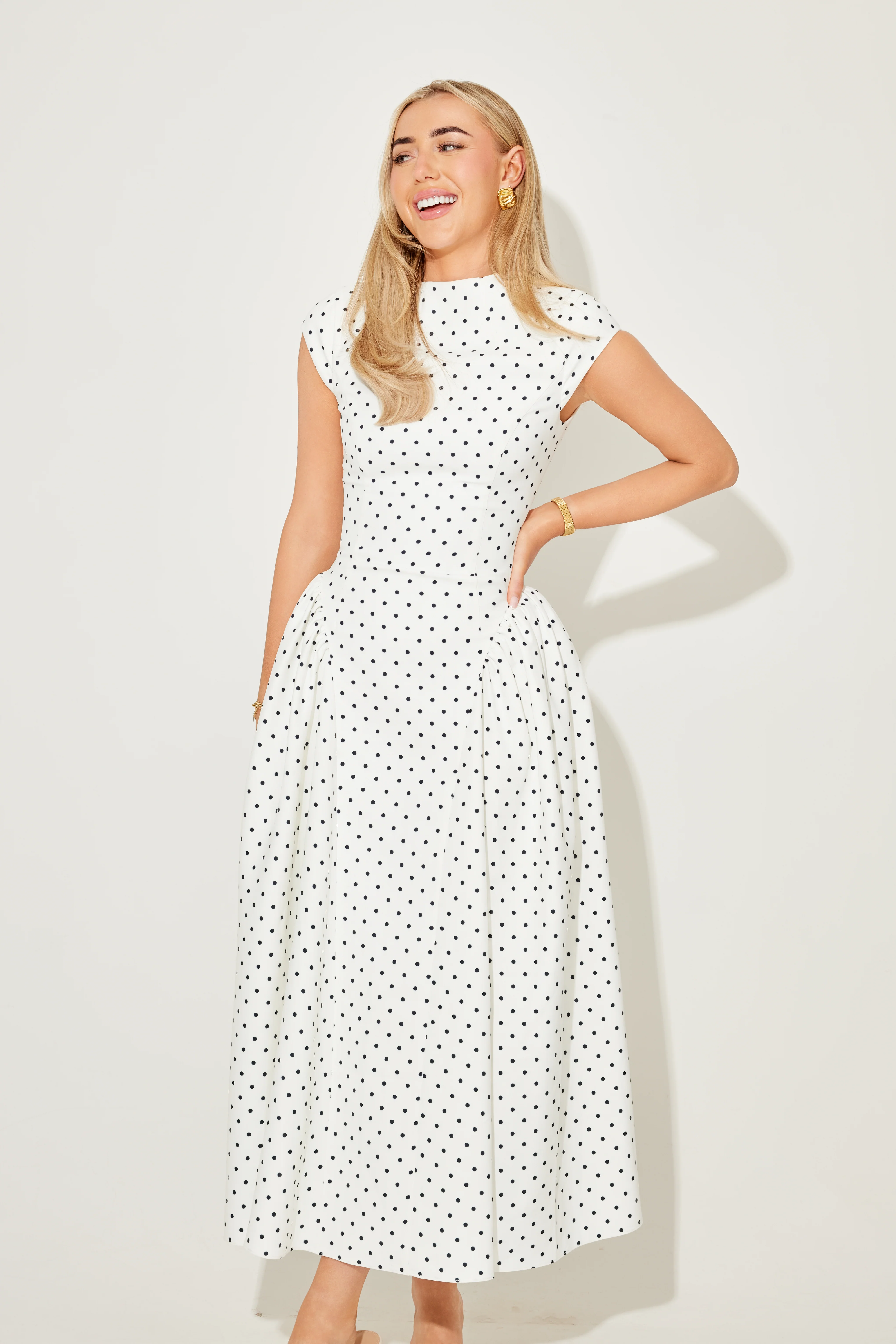 Cap Sleeve Midi Dress - Image 3