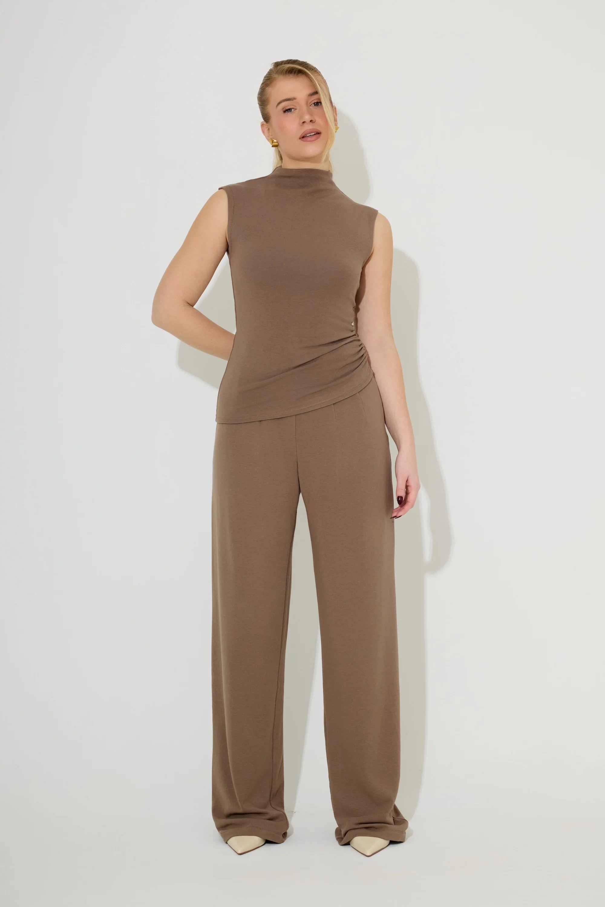 Cotton Mix Jersey Trousers