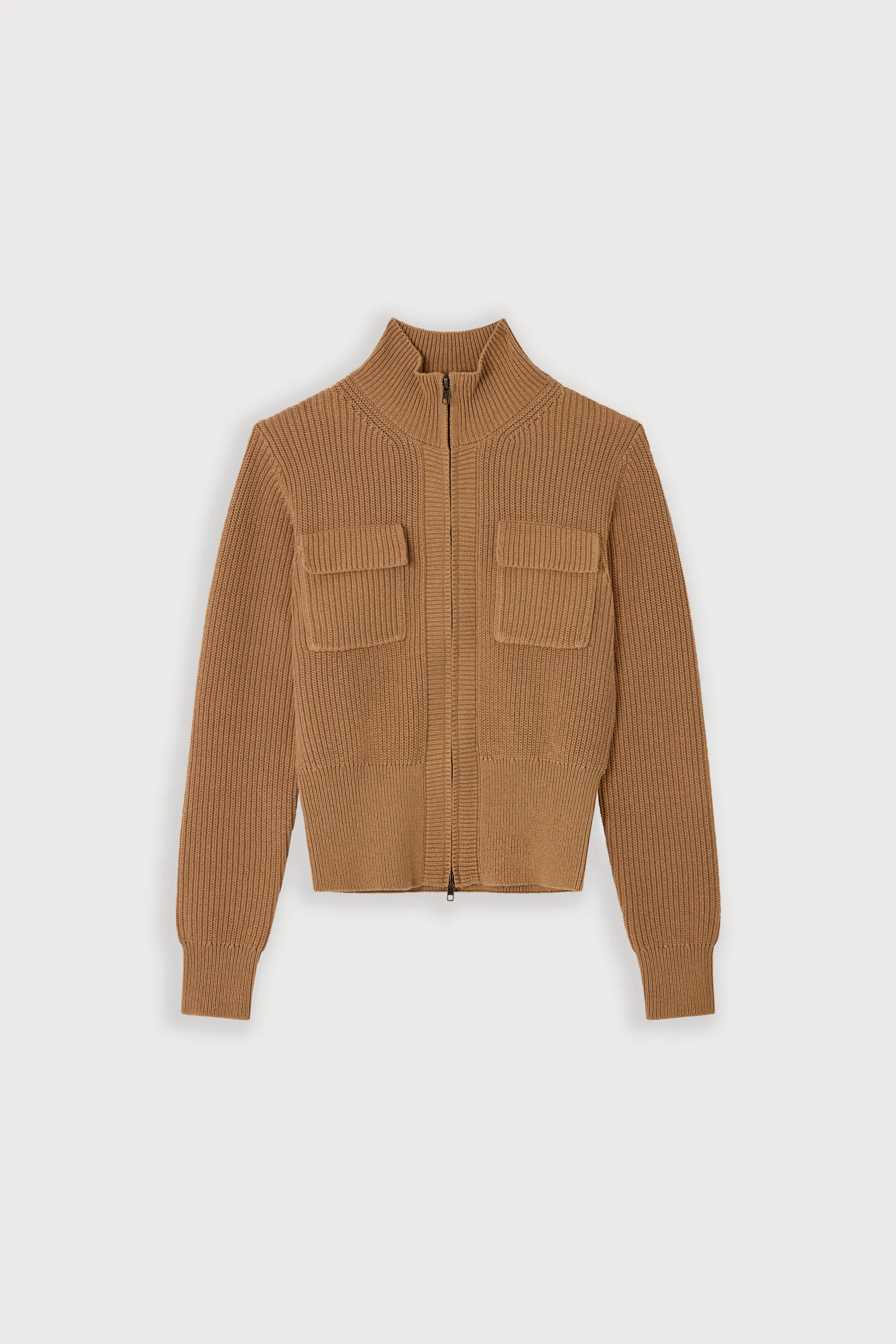 Cotton Zip Detail Cardigan - Image 8