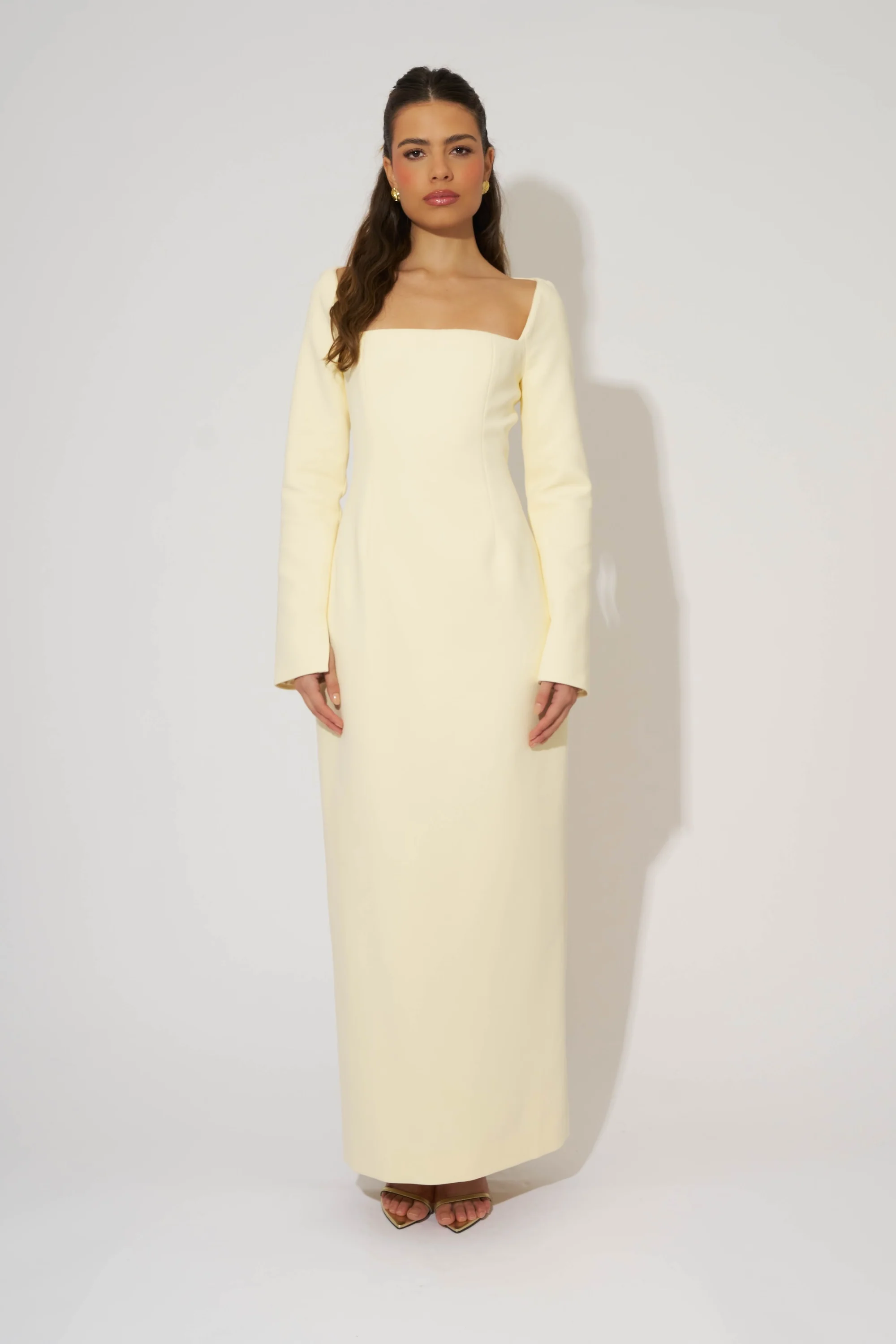Framed Neckline Maxi Dress