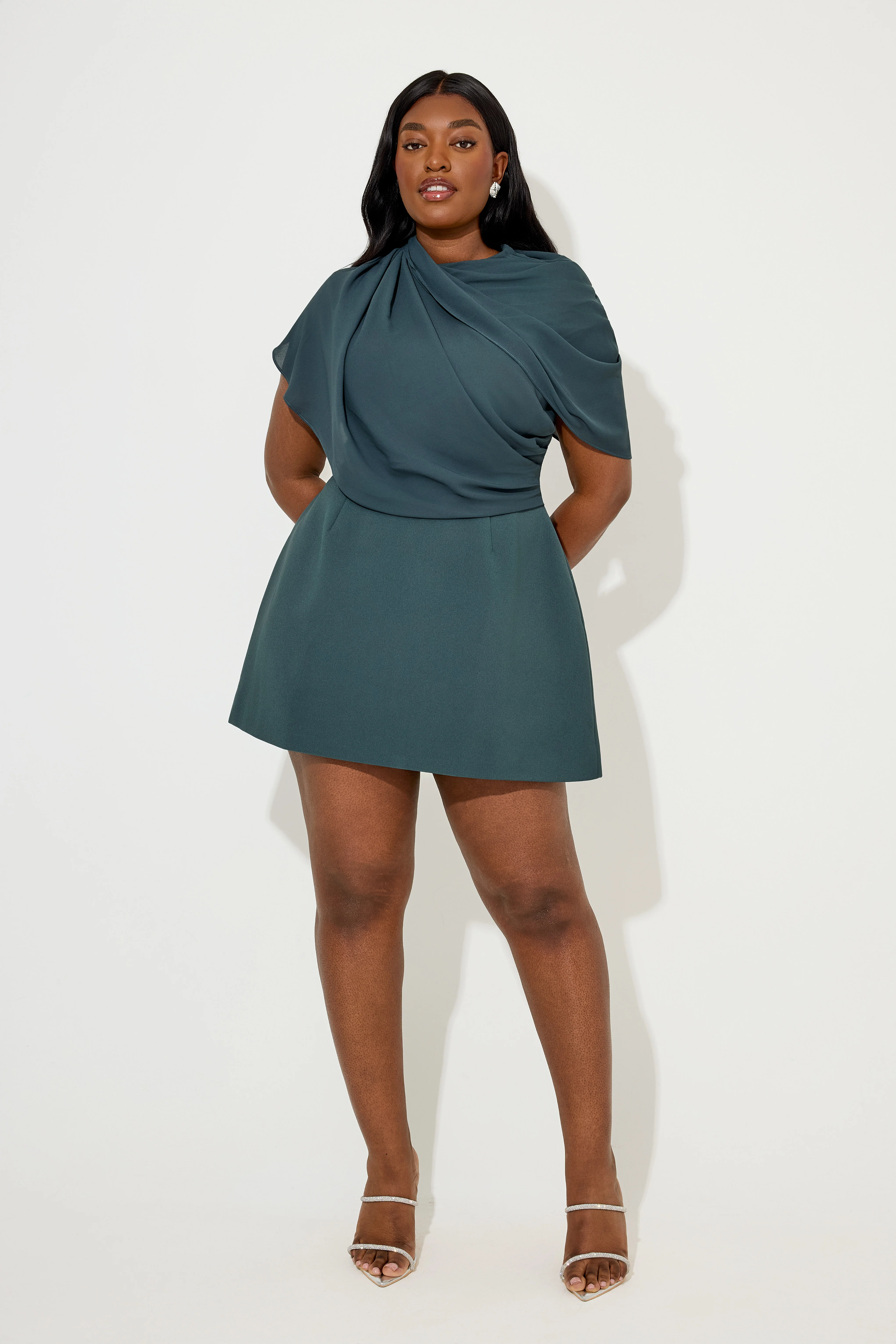 Gathered Mini Dress - Image 2