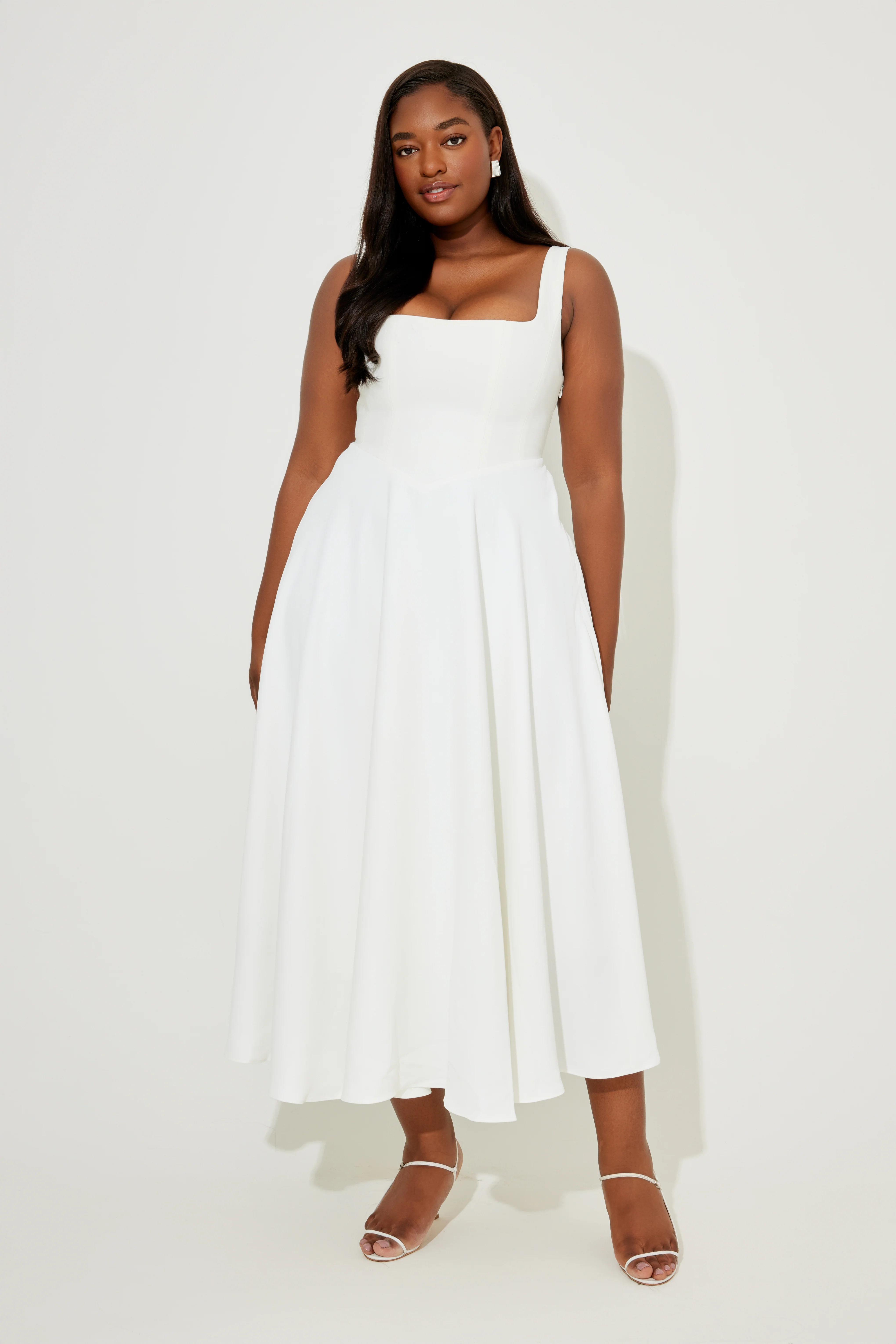 Square Neck Midi Dress - Image 5