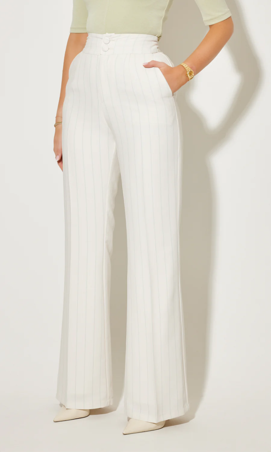 Pinstripe Trousers - Image 2