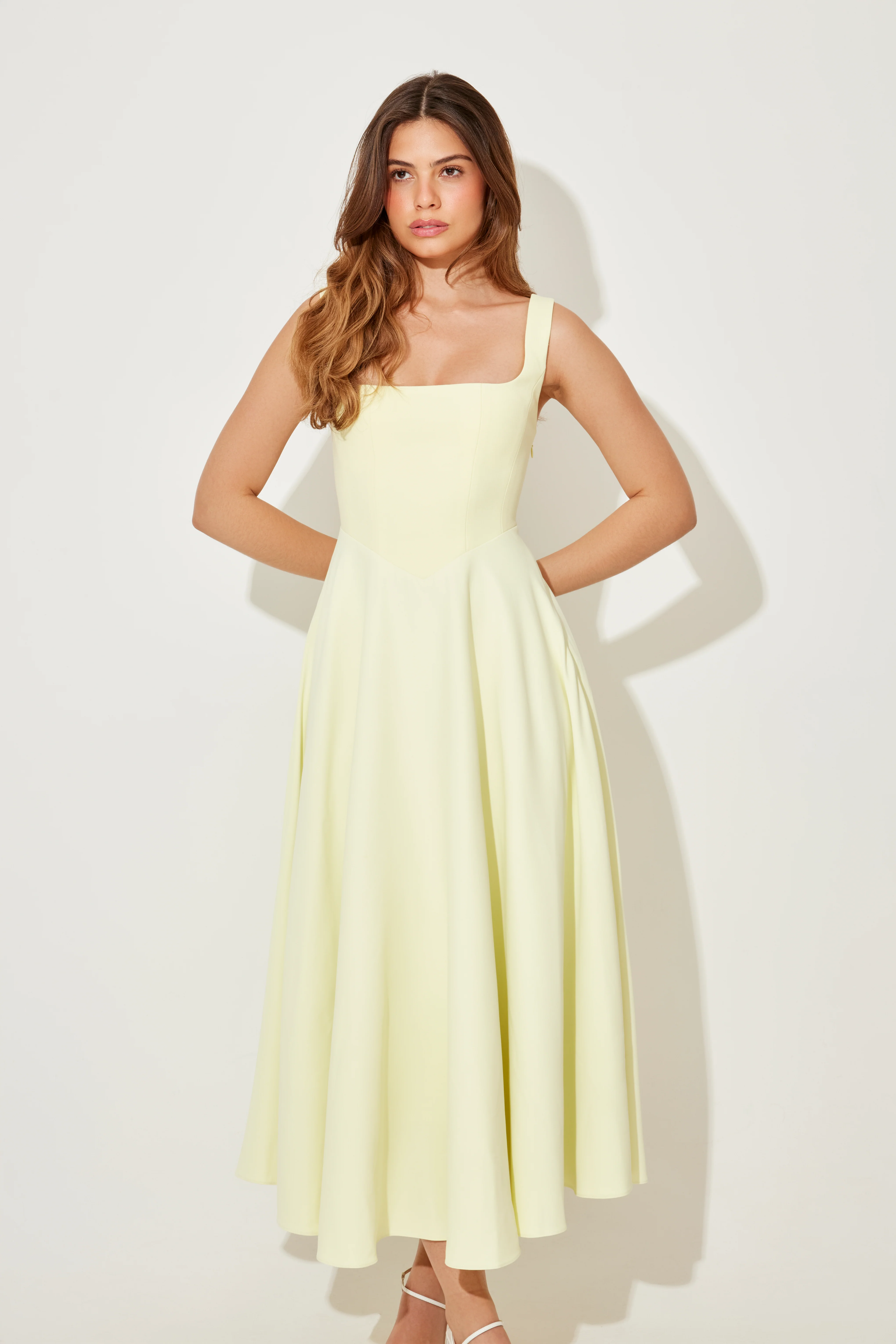 Square Neck Midi Dress - Image 4