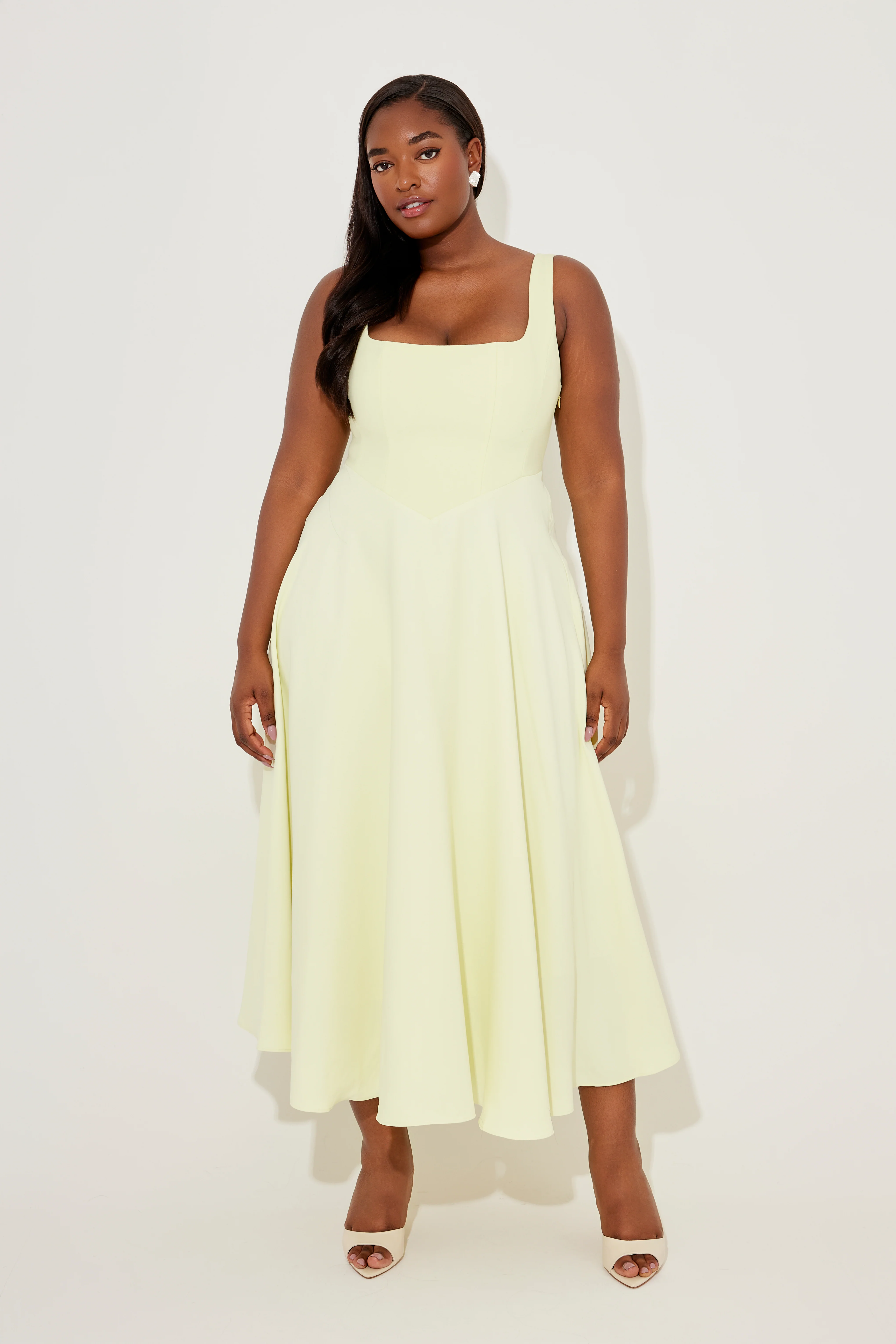 Square Neck Midi Dress - Image 6