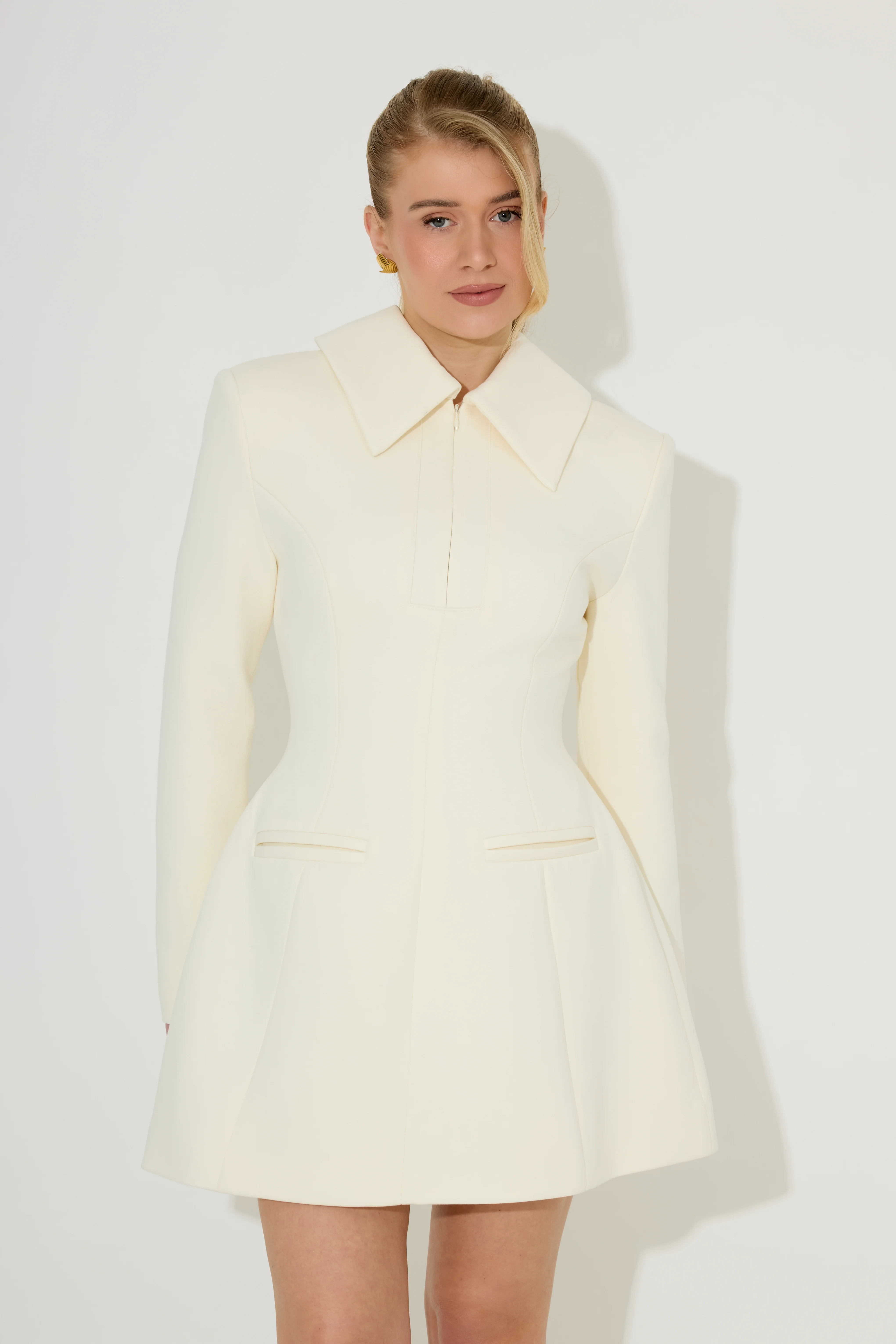 Zip Detail Mini Dress - Image 2